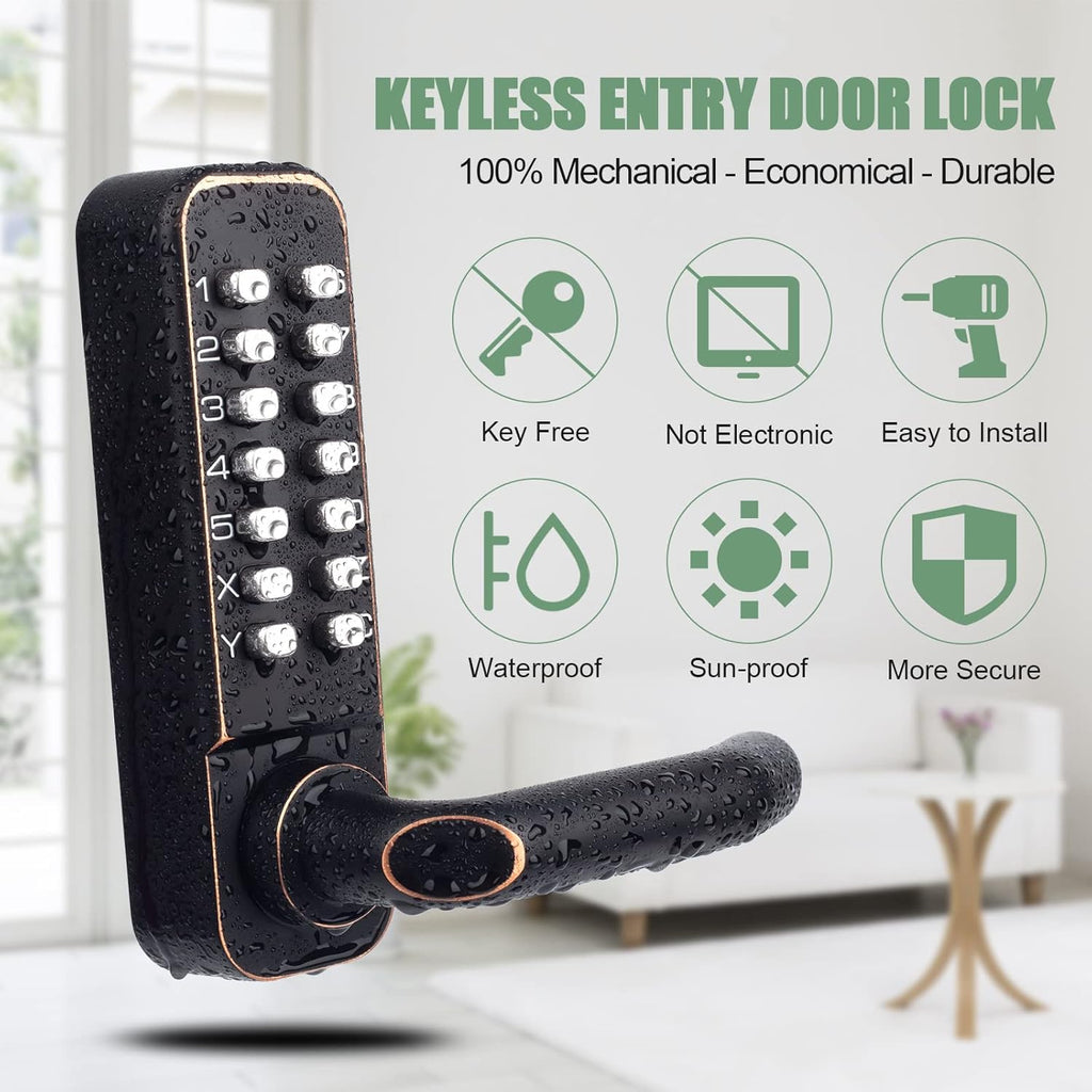 Keyless Entry Door Lock with Keypad Door Knob and Lever Handle D4670