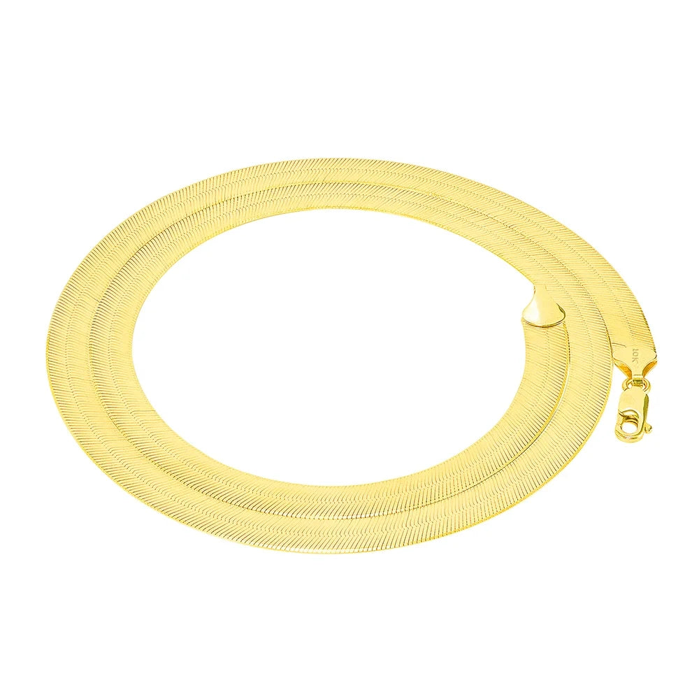 10k Yellow Gold Herringbone Chain Necklace 16" - 24" R98498