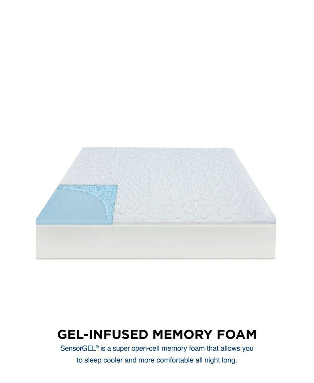 Gel-Infused Memory Foam Mattress Topper - Twin M747695