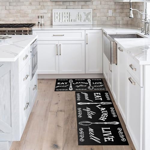 Boho Kitchen Mat Set of 2 Non Slip Thick Kitchen Rugs Z748459