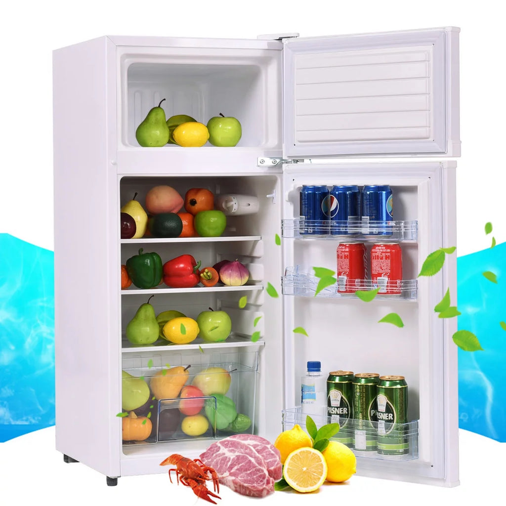 2 Doors 3.4 cu ft. Compact Mini Refrigerator Freezer E556
