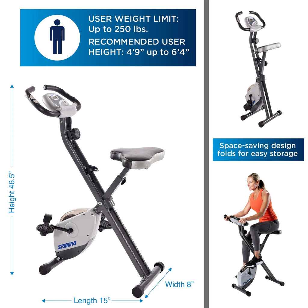 Folding Exercise Bike with Heart Rate Sensors D6057
