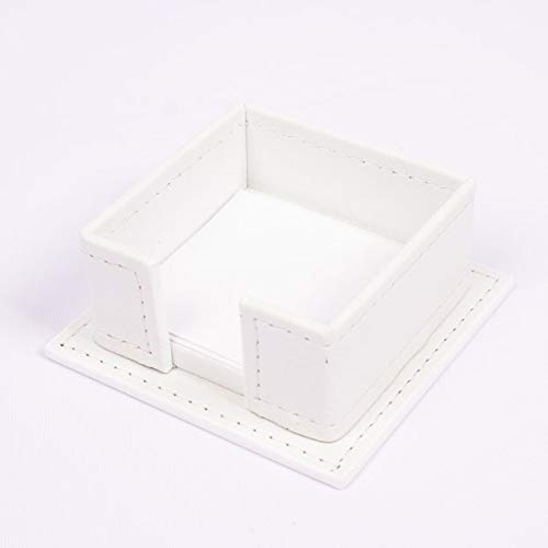 14 Pcs White Leather Desk Organizer Set B279352