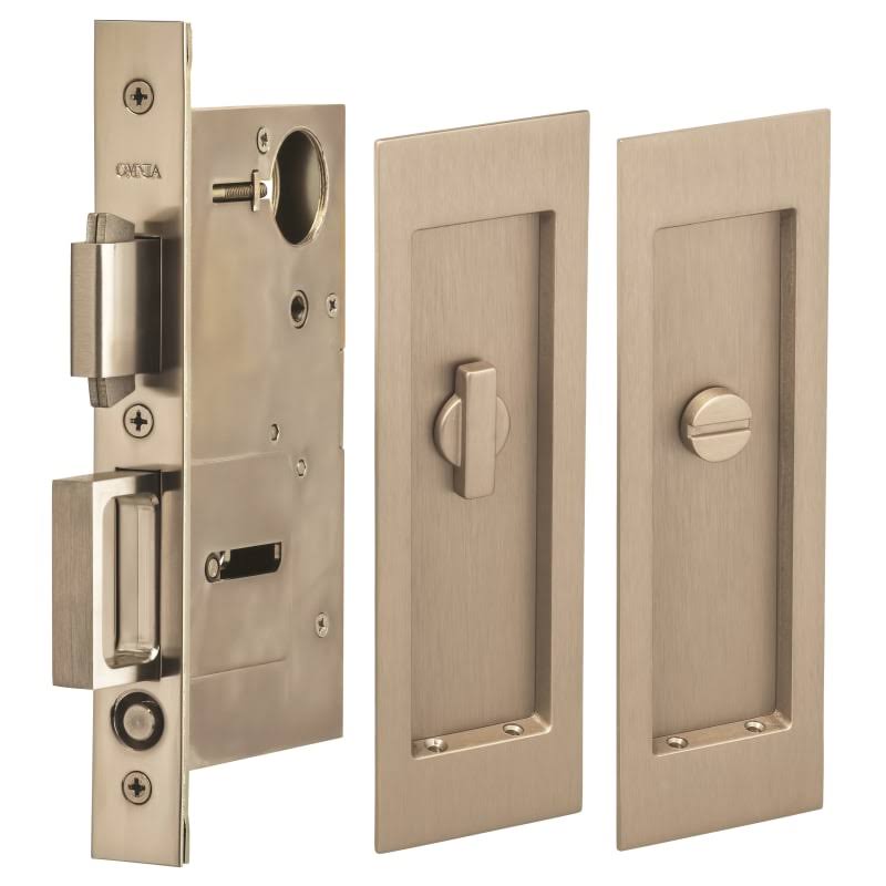 Pocket Door Lock Satin Nickel M56560