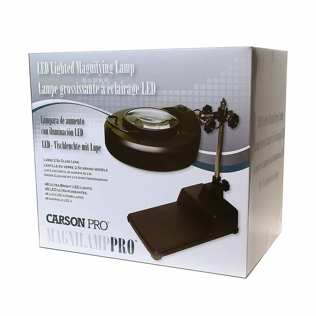 Black LED Lighted Desk Lamp Magnifier O159245