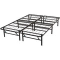 Steel Mattress Foundation Bed Frame California King in Black B90790