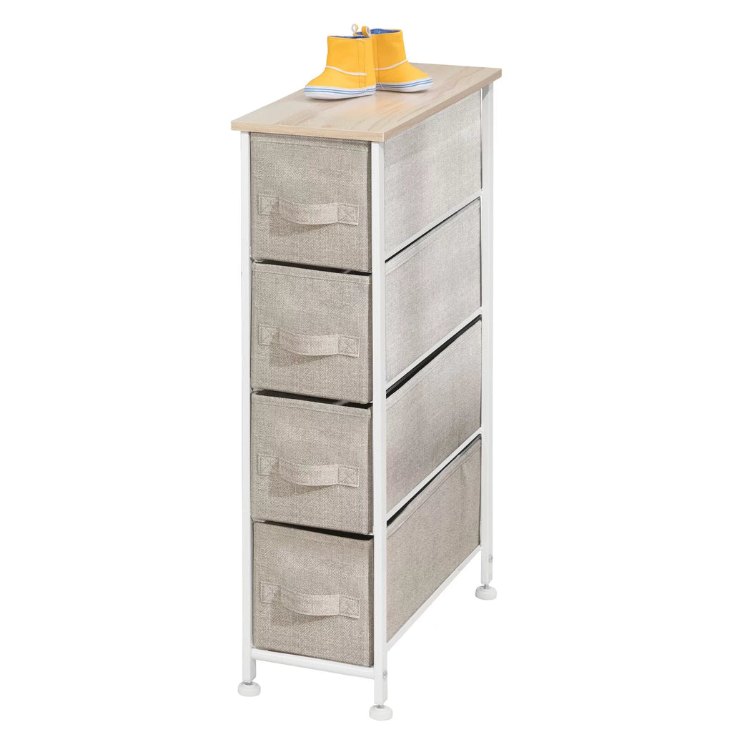 Narrow 4 Fabric Drawers Dresser C434556