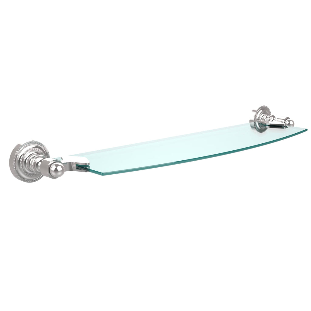18 inch Polished Chrome Glass Shelf X295892
