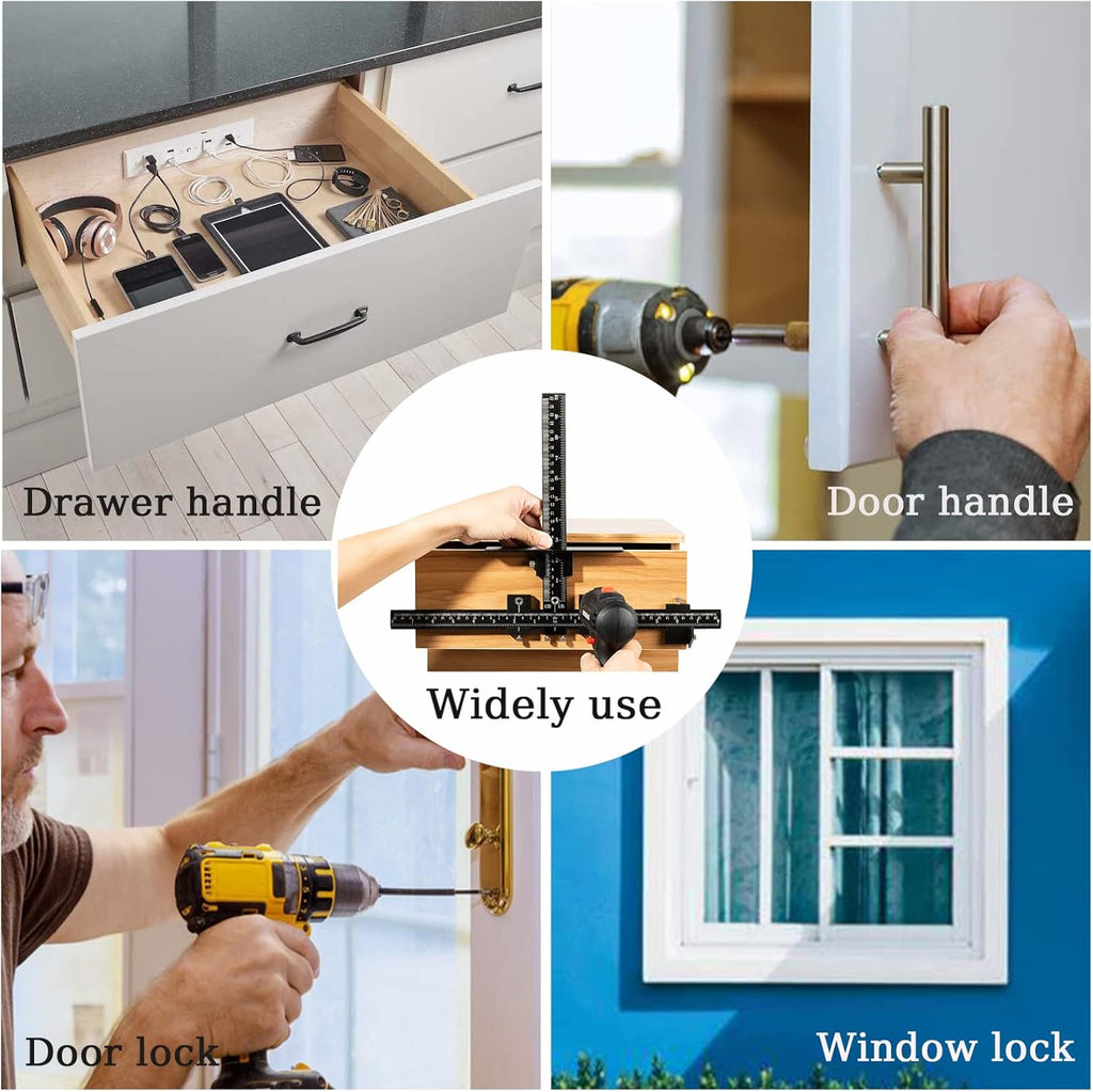 Cabinet Hardware Jig Tool Set Aluminum Alloy T19733
