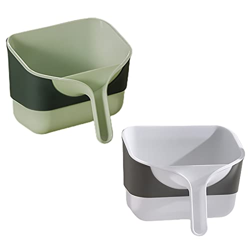 Green Plastic Small Trash Bin Y676