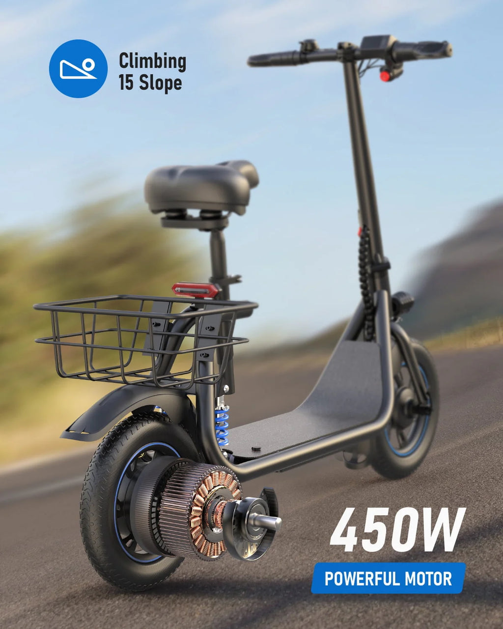 450W Electric Scooter with Seat D330