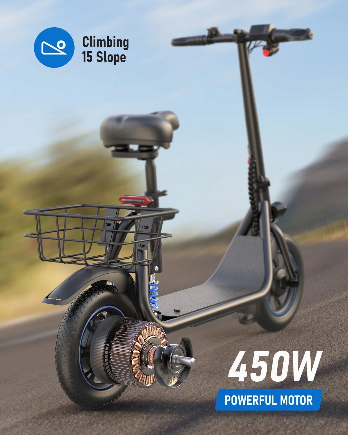 450W Electric Scooter with Seat D330