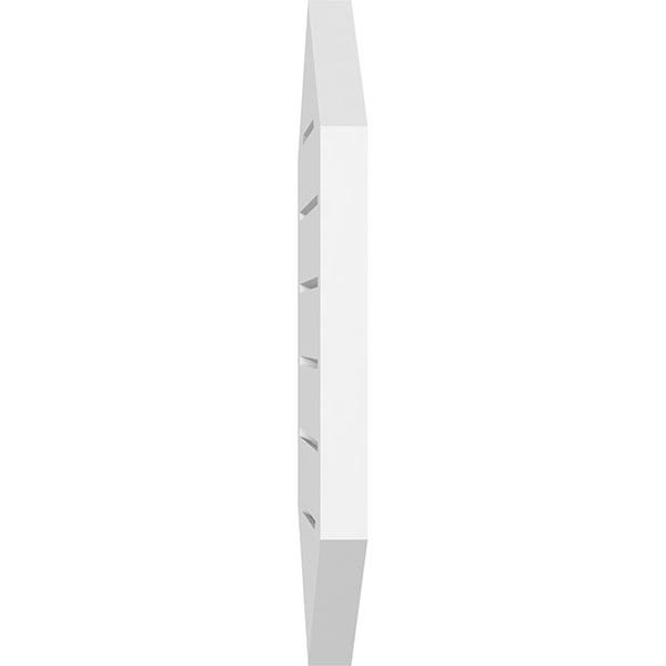 38x22W x 38x22H Vertical Peaked Surface Mount PVC Gable Vent F204