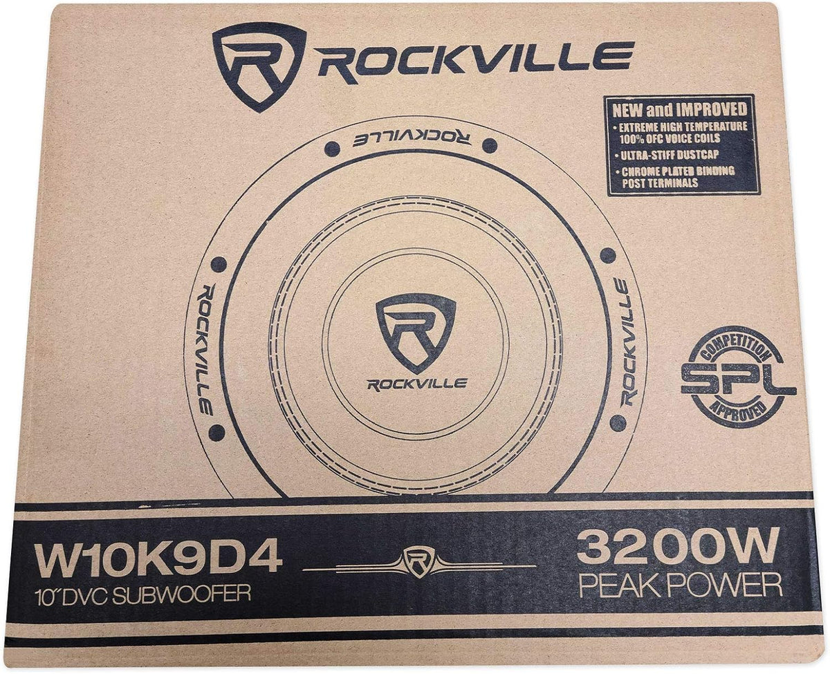 10 6400 Watt Car Subwoofers + Vented Sub Box Enclosure H900
