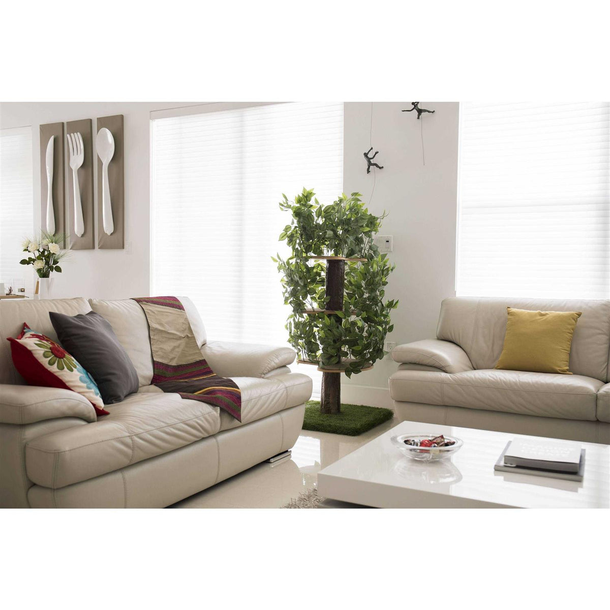 Cat Tree with Leaves Cat House & Cat Activity Tree K566