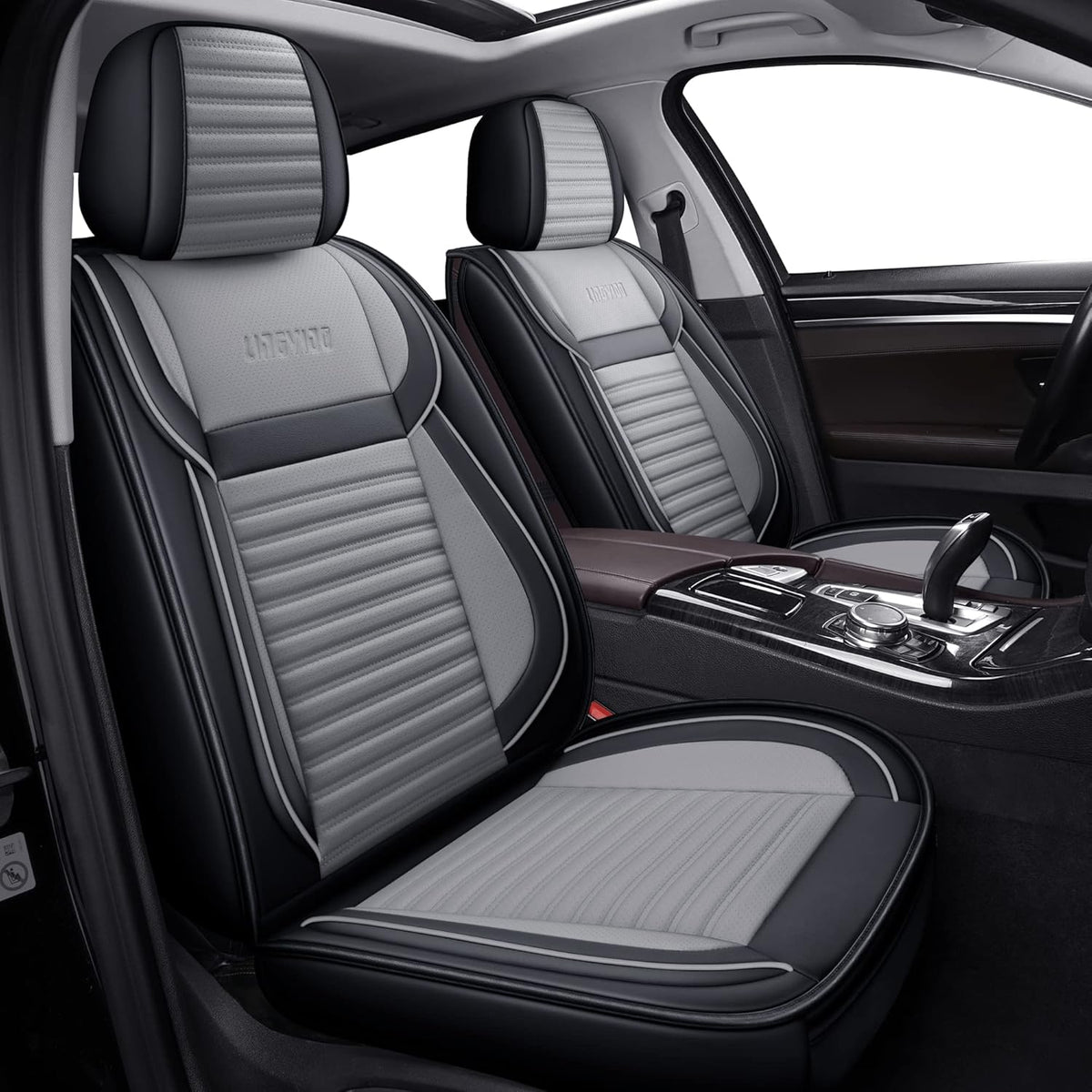 Black Faux Leather Automotive Seat Covers K473