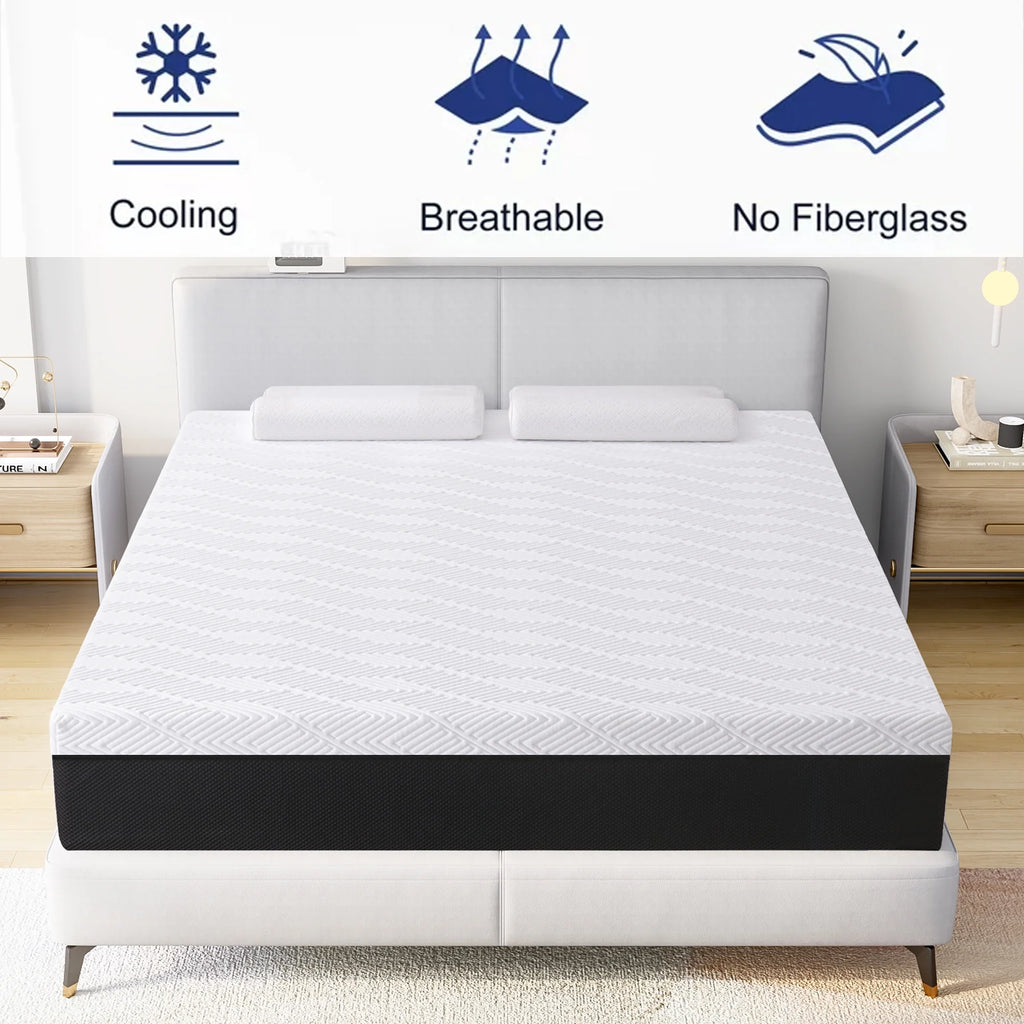 Short Queen 10 Cooling Gel Memory Foam Mattress Q1471