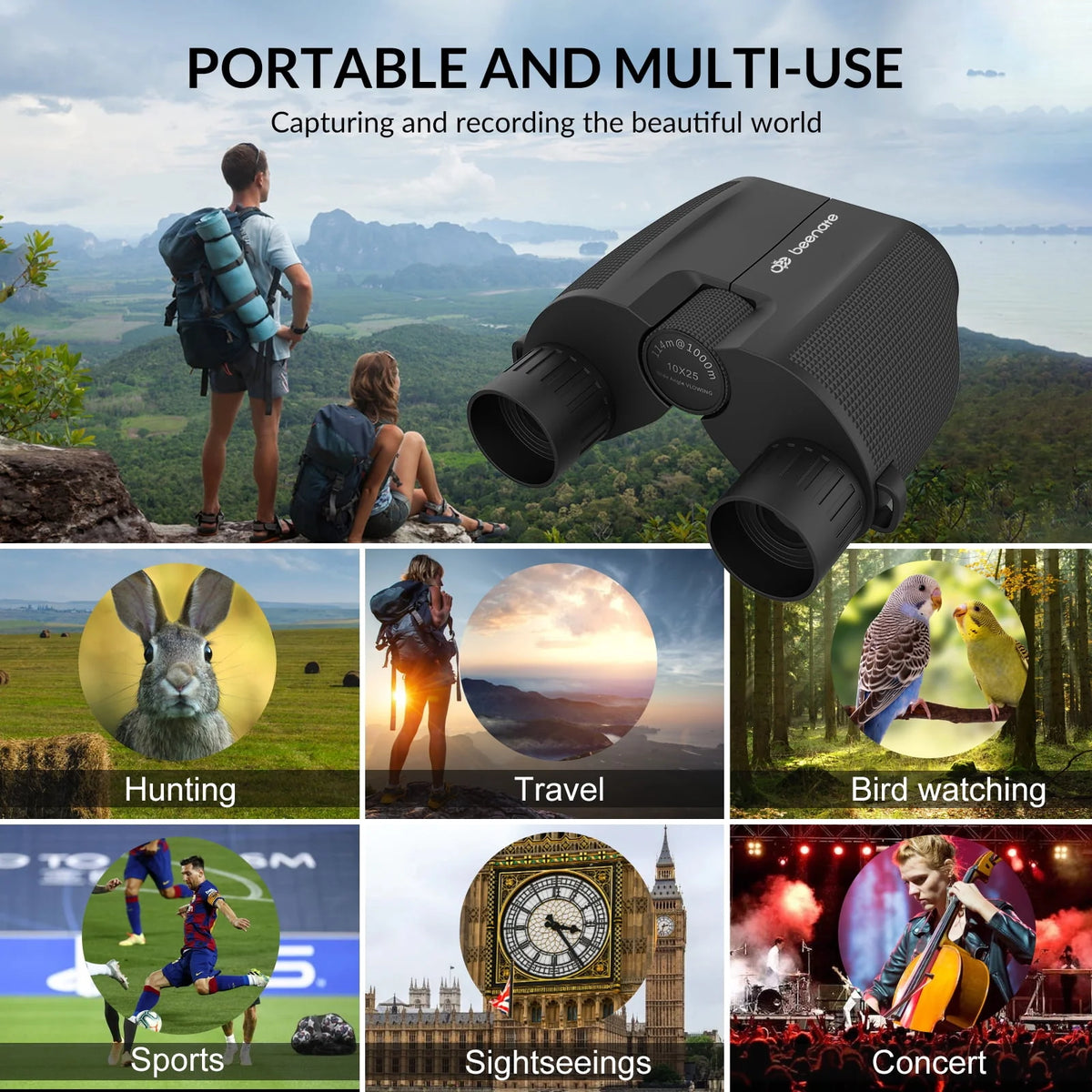 10x25 Binoculars E1803