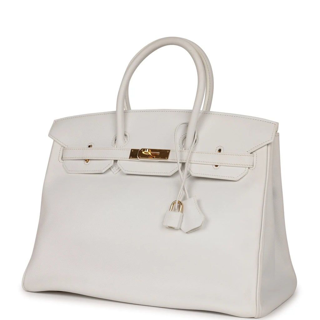 Pre-owned White Epsom Leather Birkin 35 R594138