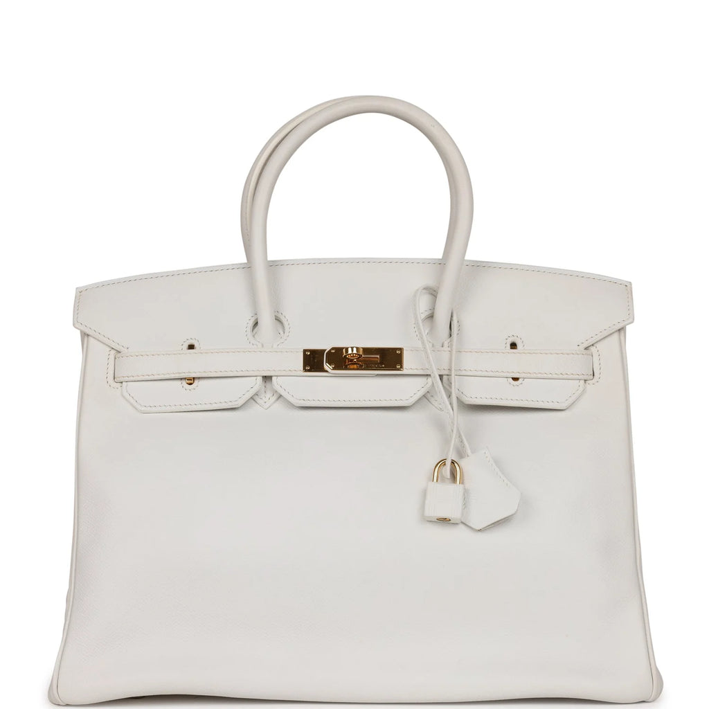 Pre-owned White Epsom Leather Birkin 35 R594138