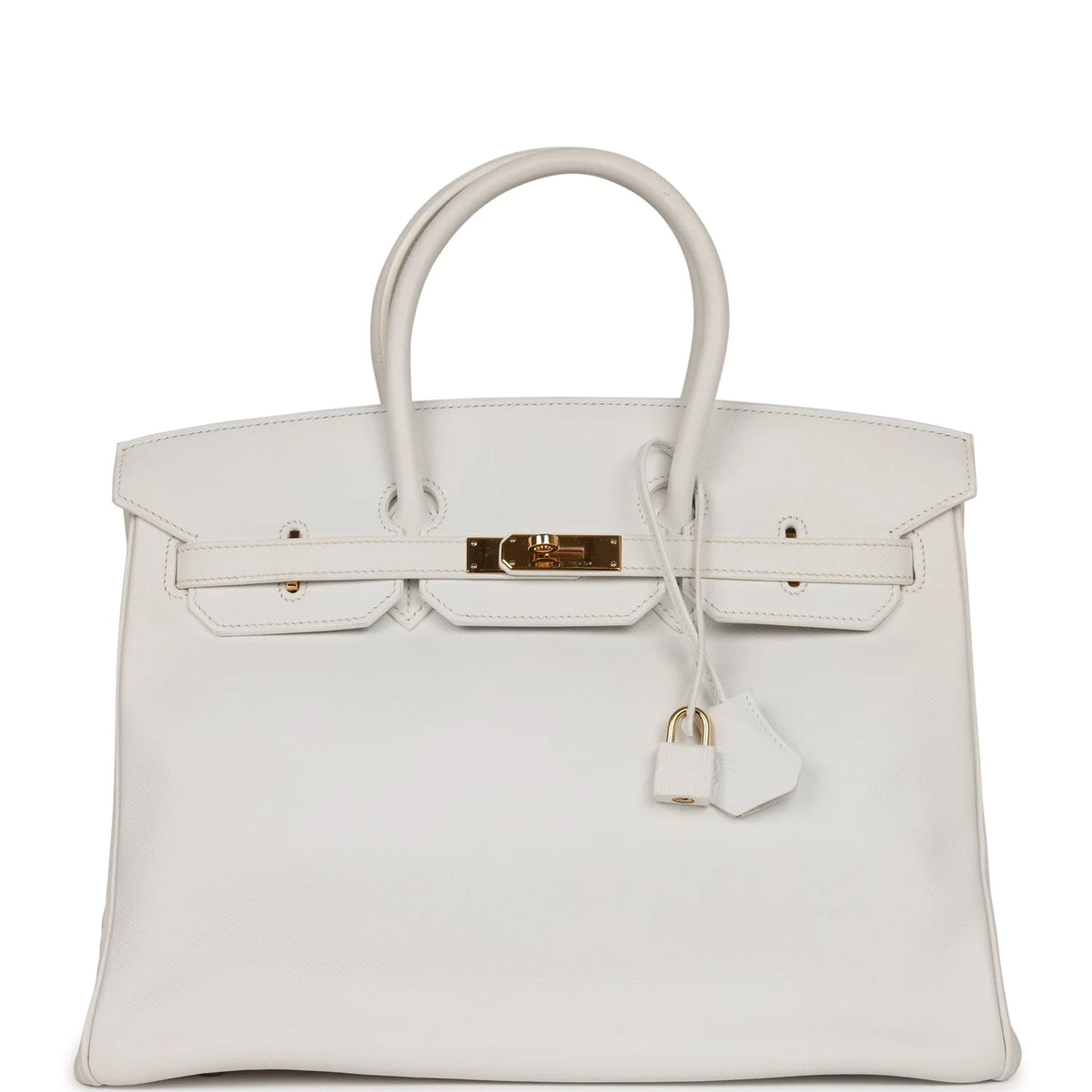 Pre-owned White Epsom Leather Birkin 35 R594138