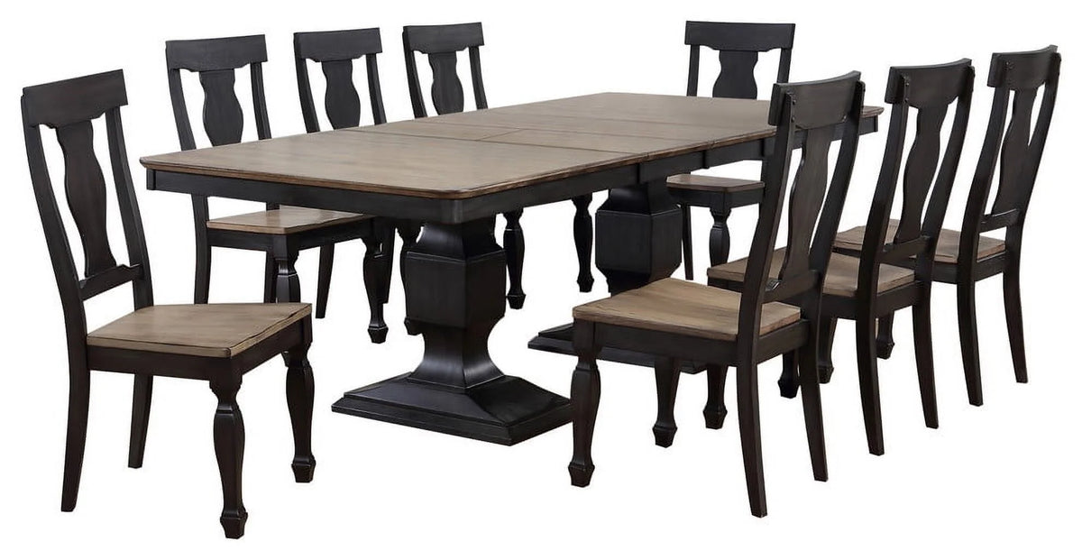 9 Piece Extendable Dining Table and 8 Chairs Set T4121