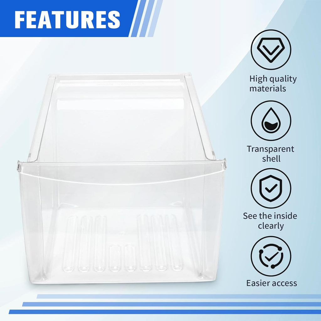 2Pcs Fridge Crisper Drawer & Crisper Bin Refrigerator Replacement G606897