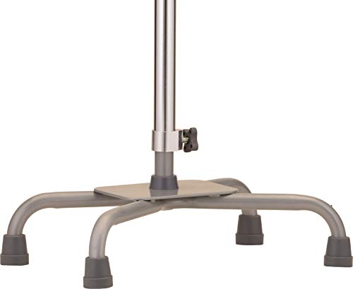 Large Base Offset Silver Quad Cane W7197