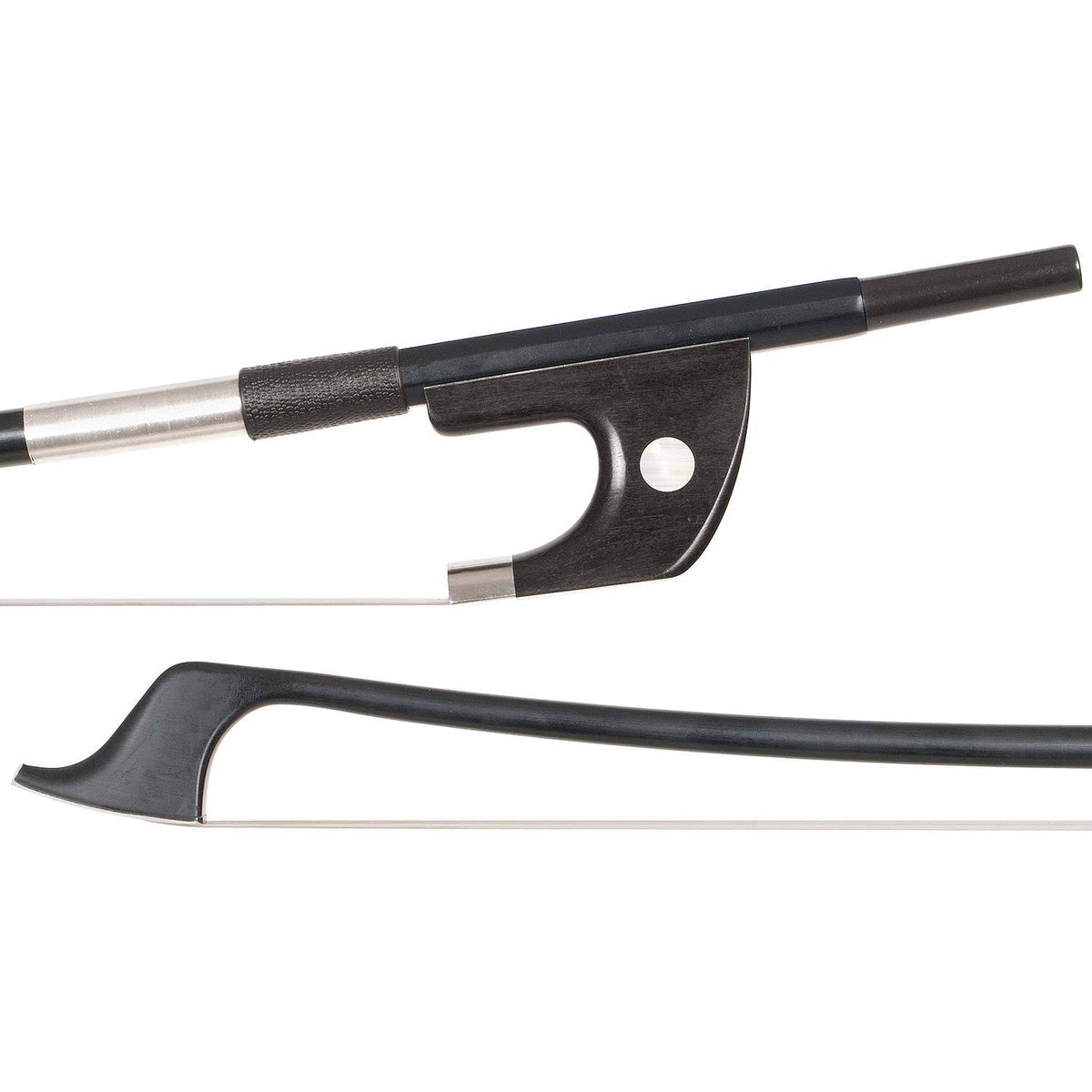 Black Carbon Graphite 3/4 German Bass Bow P950986