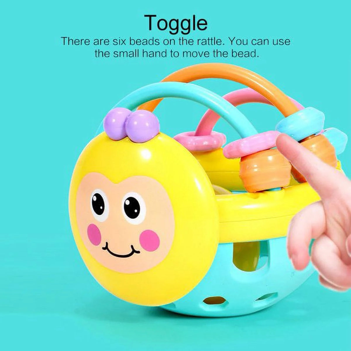 Sensory Teether Toy Silicone Rattle Ball T5351