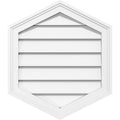 38x22W x 38x22H Vertical Peaked Surface Mount PVC Gable Vent F204