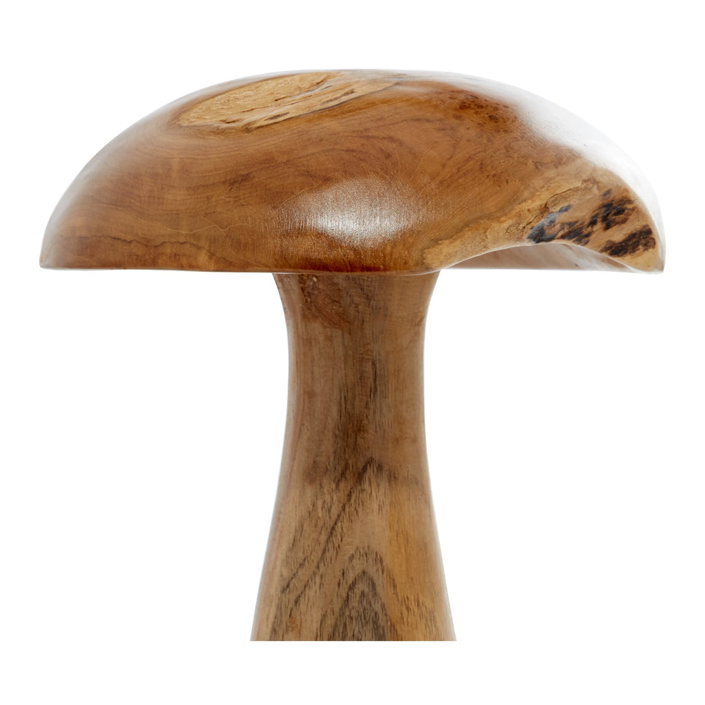 Brown Wood Mushroom Sculpture Set of 3 R5375