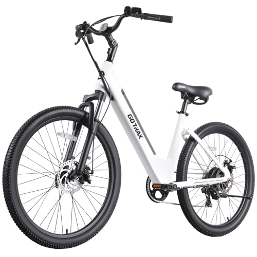 26" Electric Bike 500W 7-Speed Step-Thru Bicycle N13519