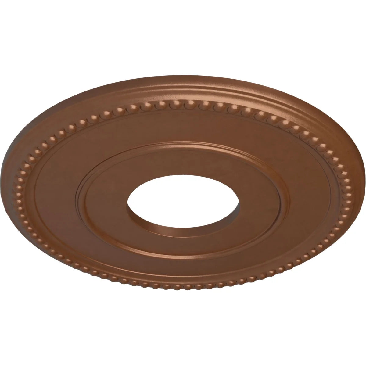 12 1/2"OD x 3 7/8"ID x 3/4"P Hand-Painted Polished Copper Ceiling Medallion M23807