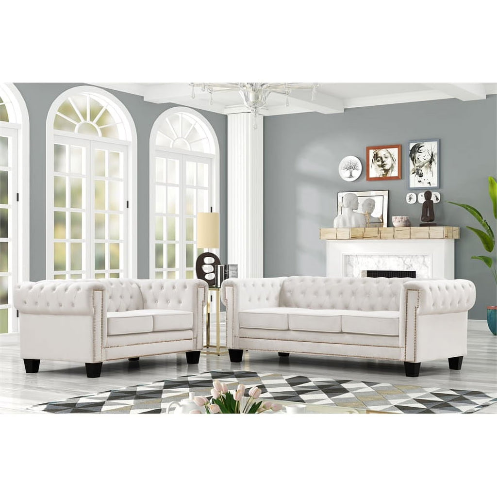 2-Piece Velvet Living Room Furniture Set S63200