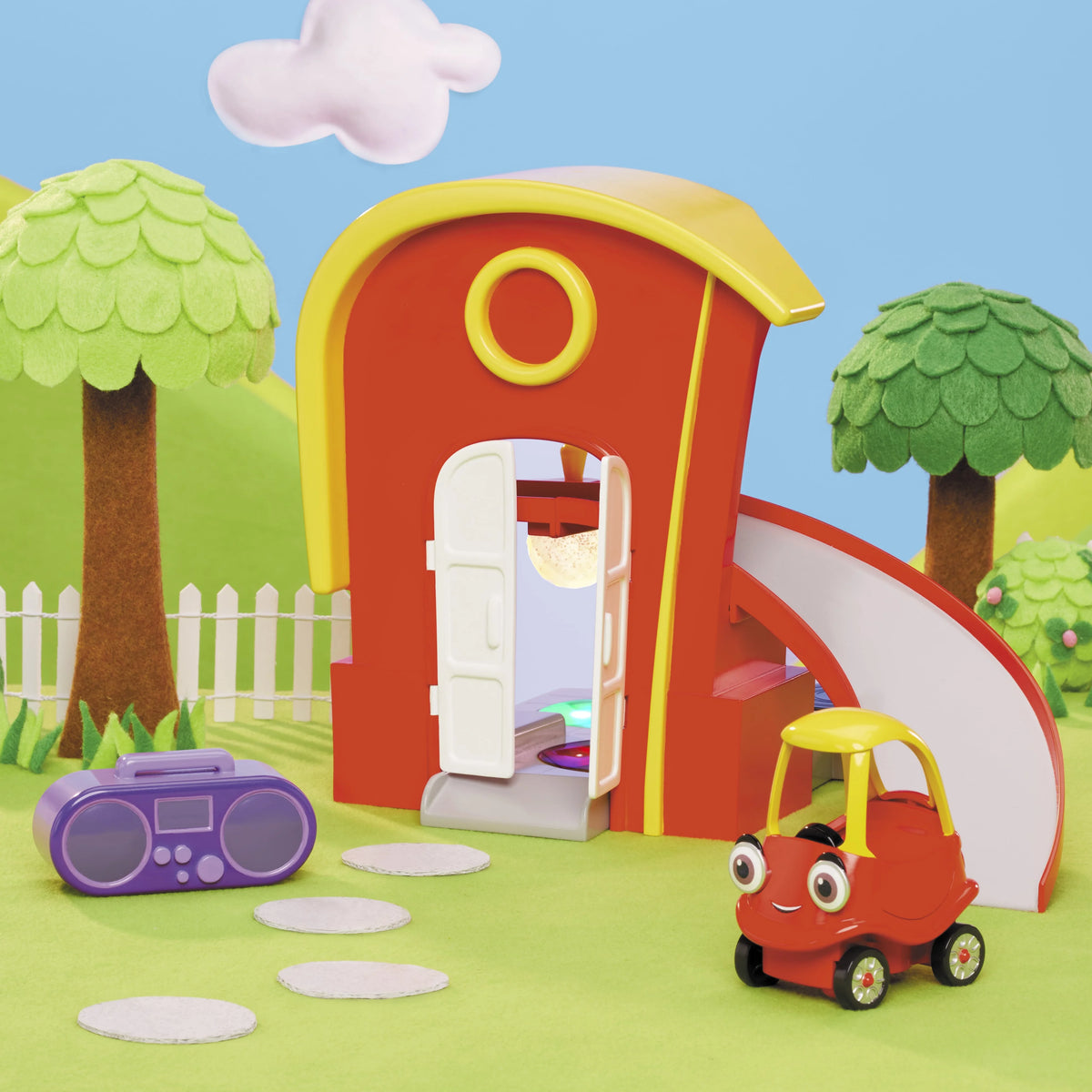 Musical Playset with Lights and Sounds and Mini Push and Play Vehicle J792
