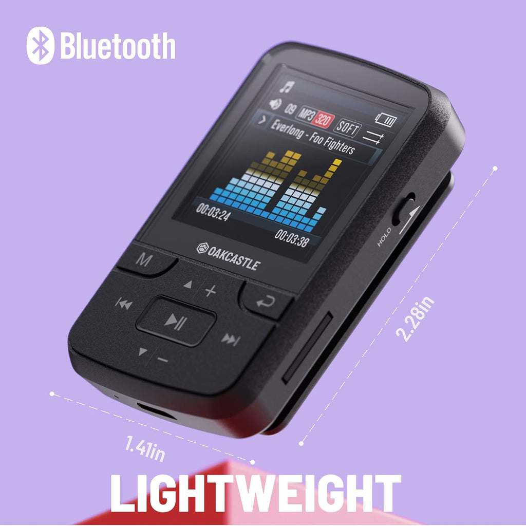 8GB MP3 Player with Bluetooth, FM Radio, Micro SD Slot, Pack of 2 P490