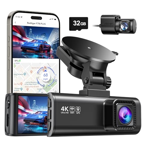 4K Dash Cam Front Rear with 32GB Card A25214