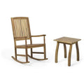 2 Piece Acacia Wood Rocking Chair Set Q180033