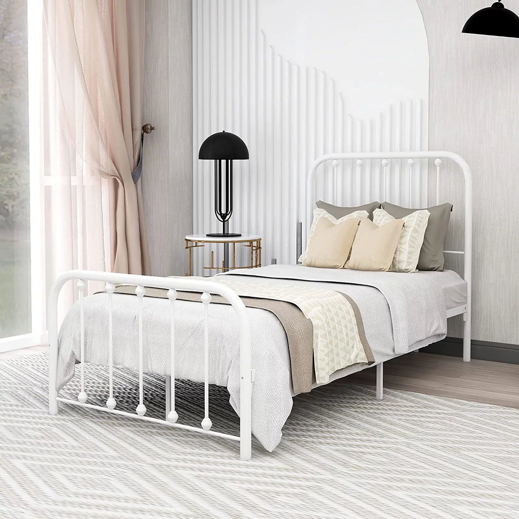 Sturdy Metal Platform Twin Bed Frame W291702