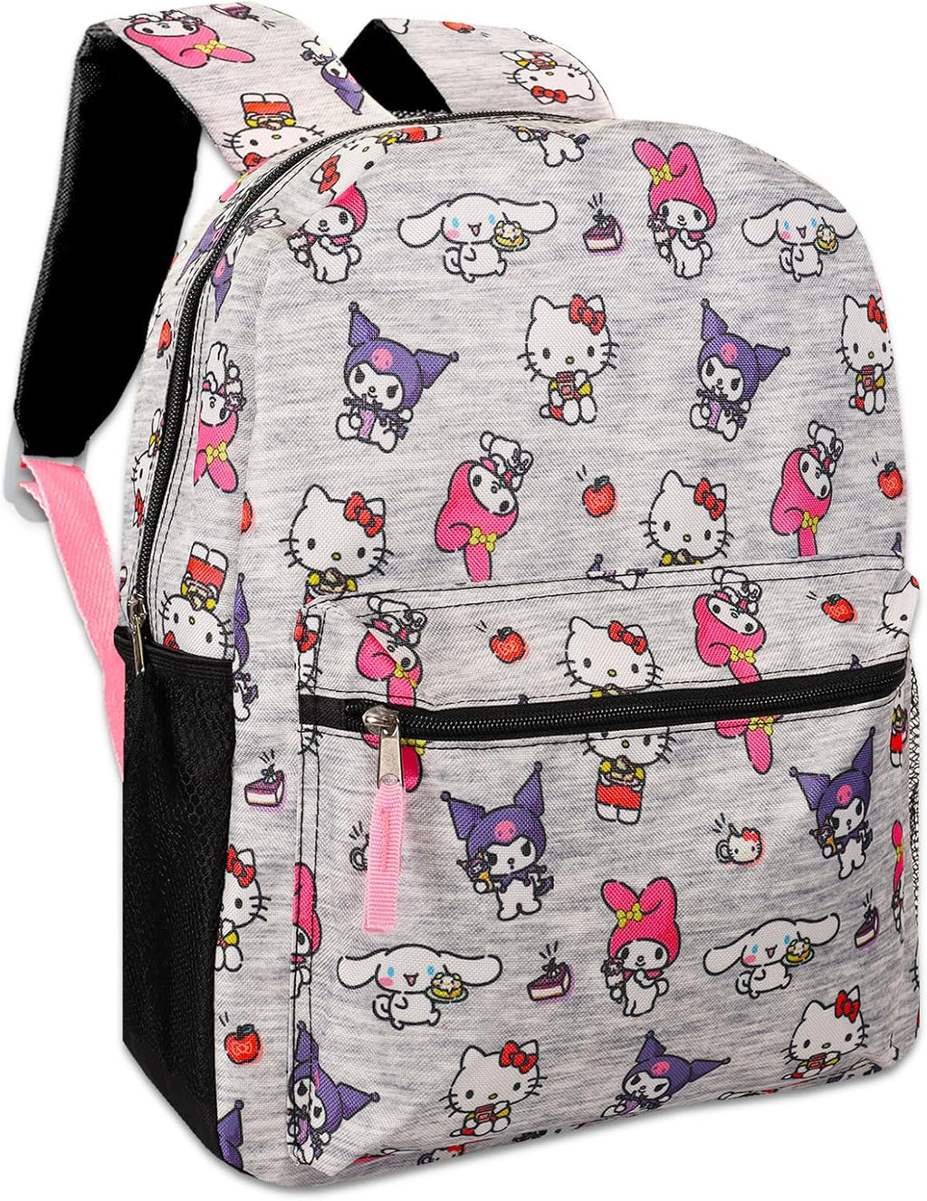 16" Hello Kitty Backpack with Front Pocket and Stickers A75521