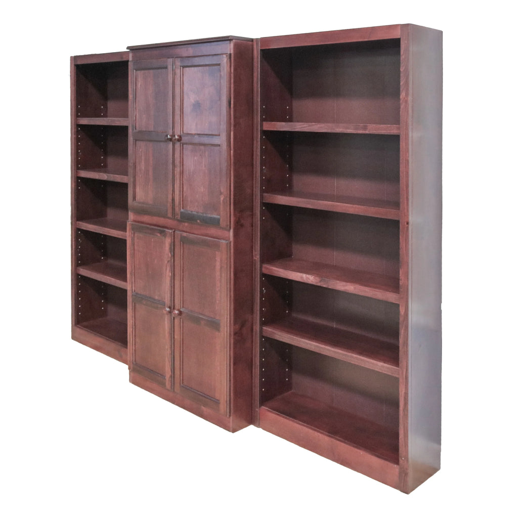 3-Piece Wall and Storage System, 15 Shelves Oak Finish E438440