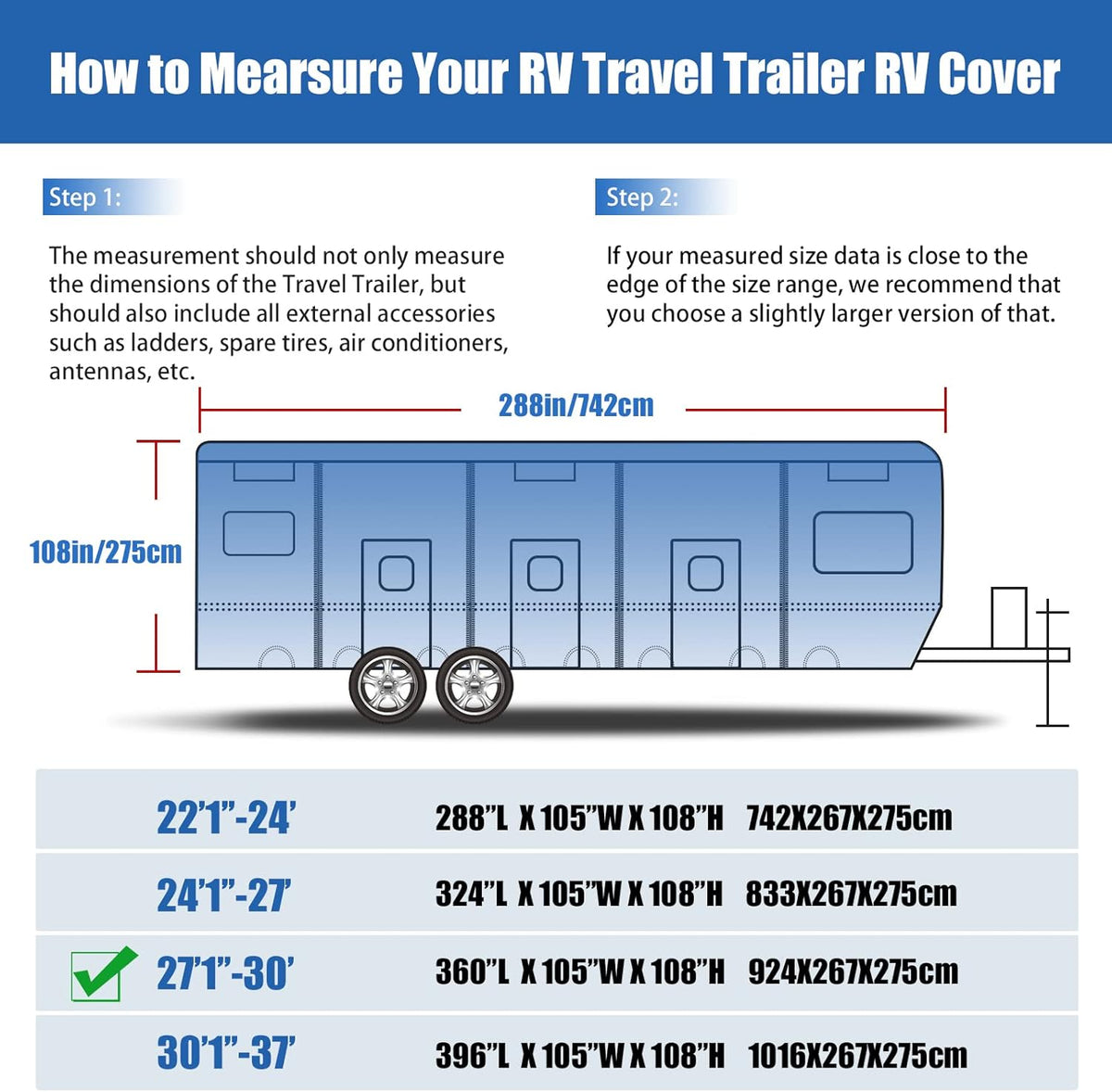 6 Layers Windproof Anti-Scratch UV Resistant RV Cover H792592