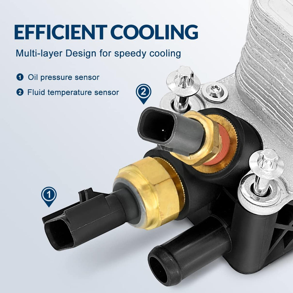 Engine Oil Filter Cooler Housing Adapter Pack of 2 Y946
