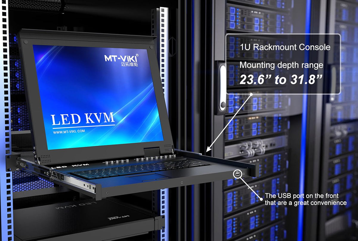 8 Port LCD KVM Console Monitor E741