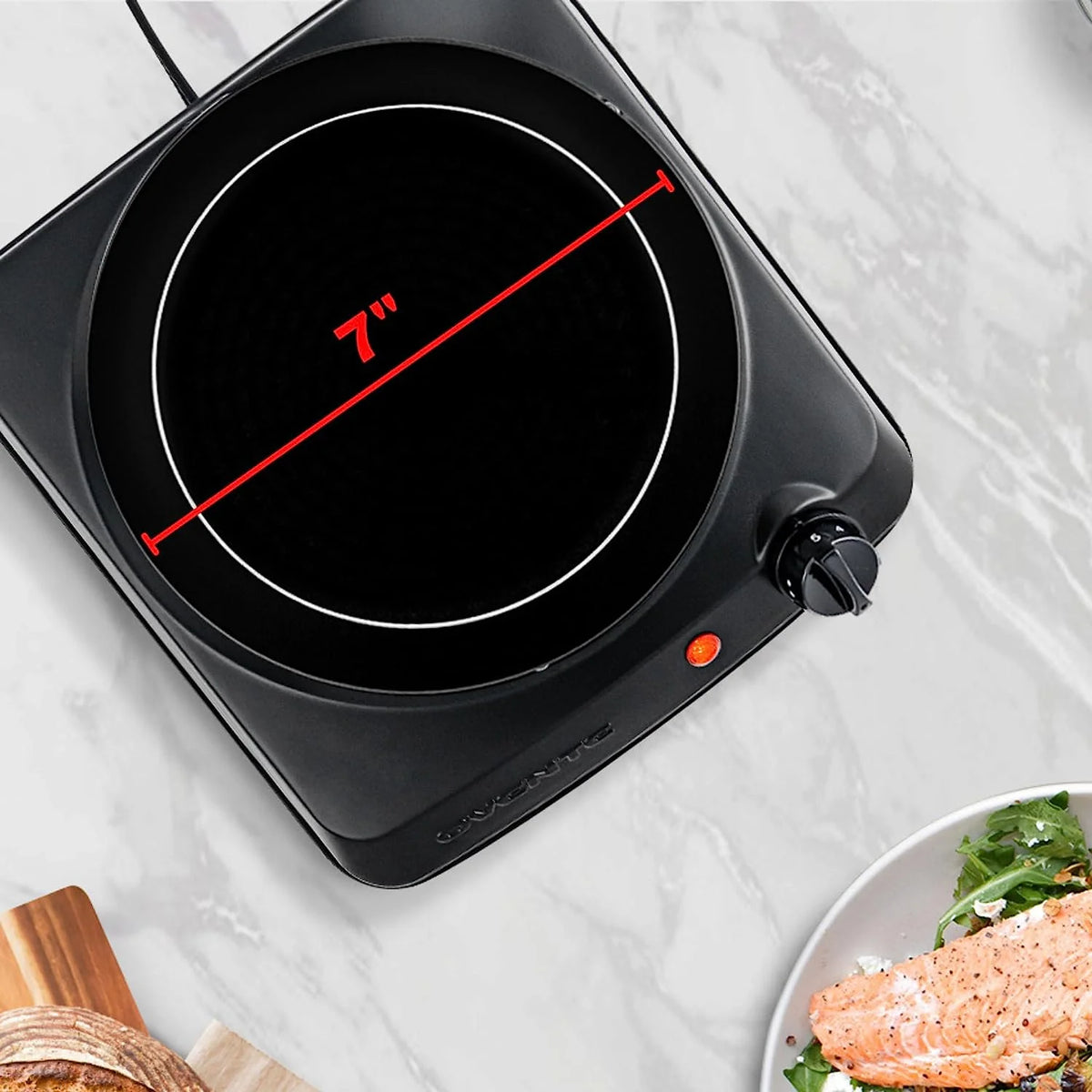 Black Infrared Single Burner Electric Hot Plate B738593