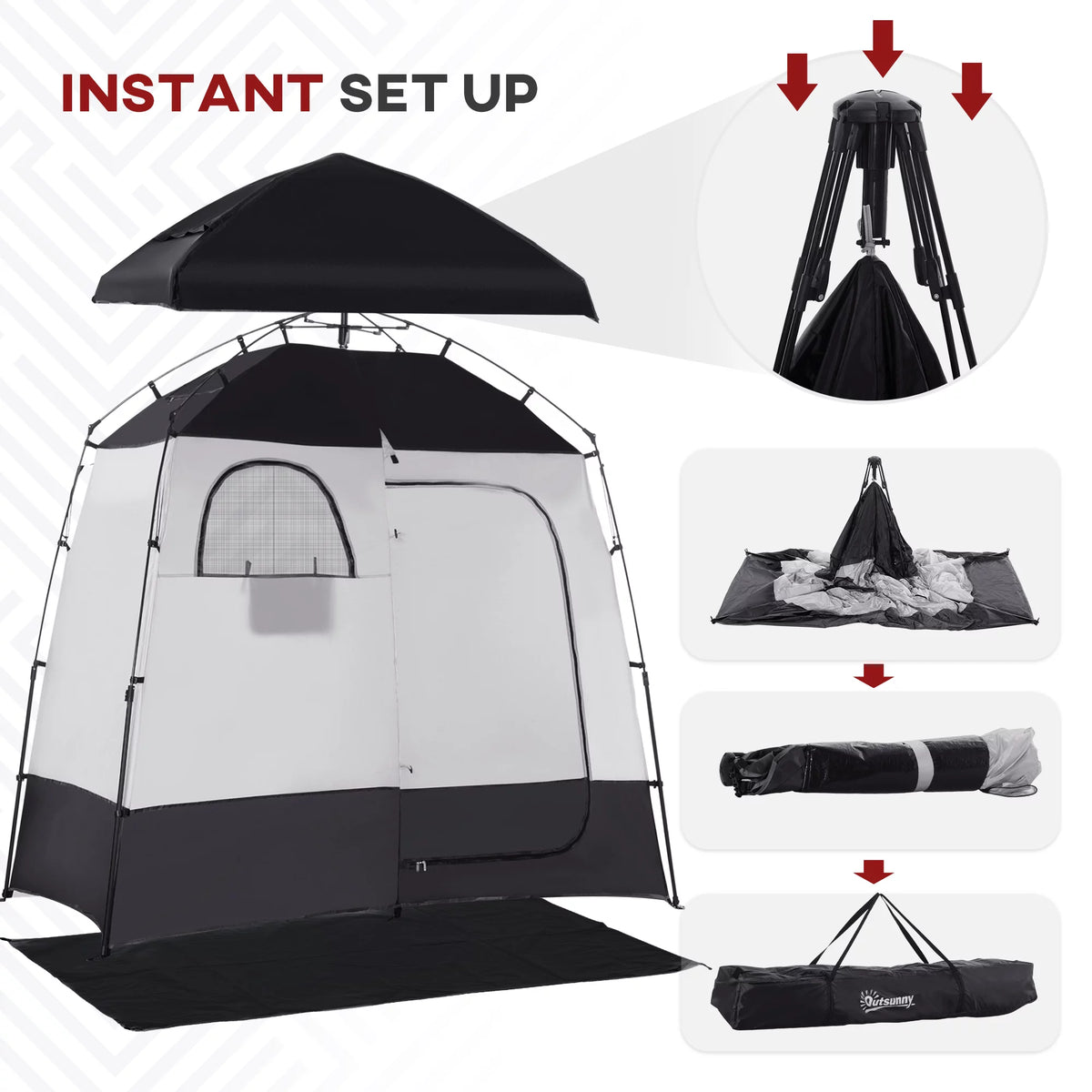 Pop Up Shower Tent with Carry Bag I291