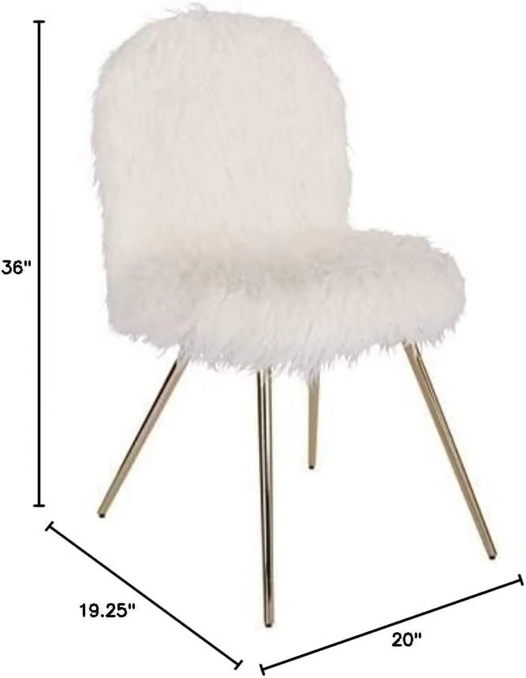White Faux Fur Accent Chair Q2640