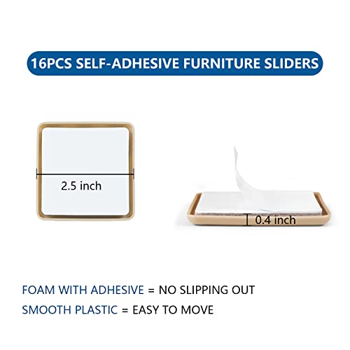 16 Pieces Self-Adhesive Furniture Slider F944338