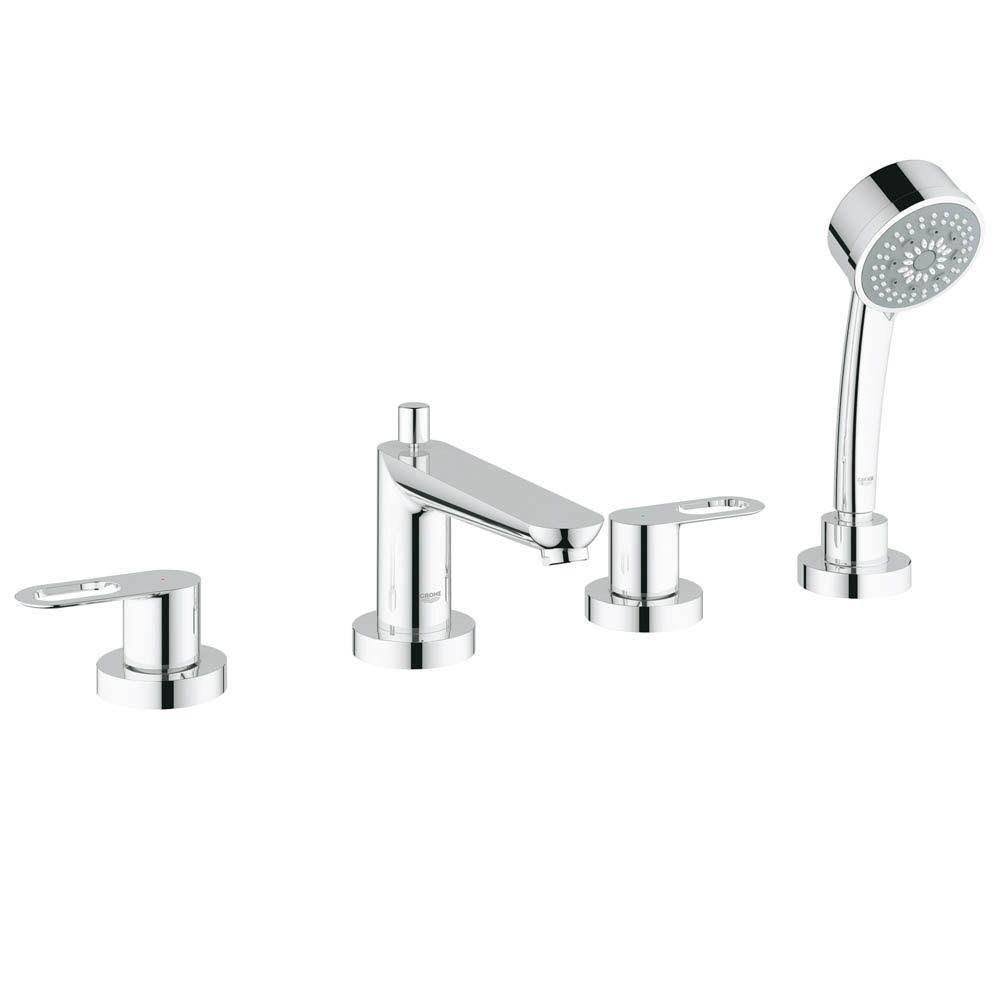 4-Hole Roman Tub Filler with Hand Shower Q87390